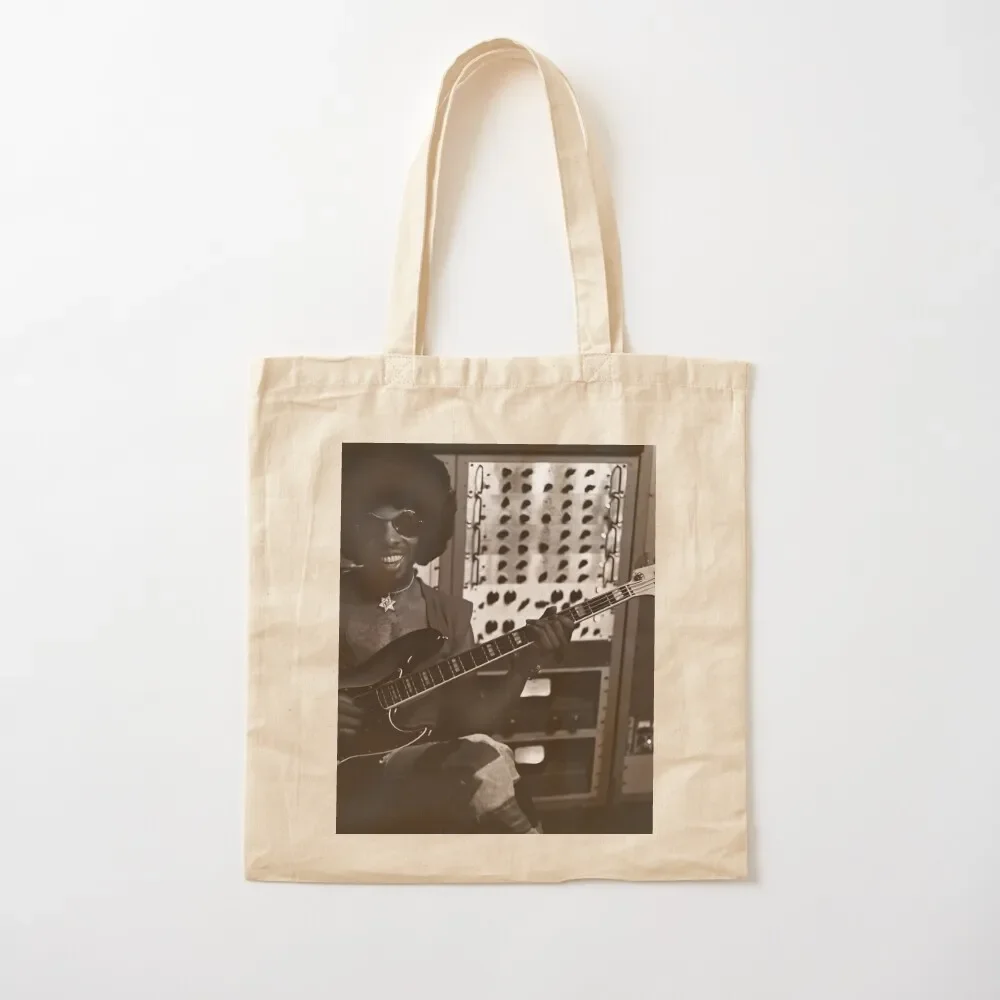 

Sly Stone Playing Bass in the Studio Tote Bag custom fabric bag free delivery bags ecological bags hand bags Tote Bag