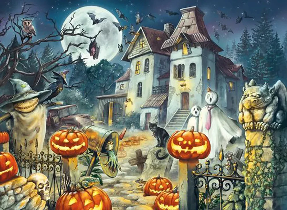 

Jigsaw Puzzle Adult Halloween House Decor Adults Puzzle Games Family Fun Floor Puzzles Educational Toys for Kids