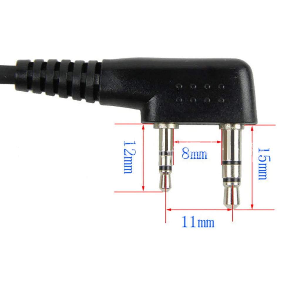 1set 2-pin PTT Microphone Headset K-type Walkie-talkie Air Duct Headset Transparent Tubular 2-Pin PTT Microphone Headset