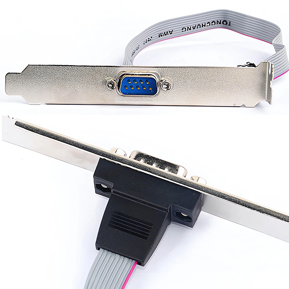 1-port Motherboard COM Port Serial 9Pin DB9 RS232 Connector Bracket Computer 9P Baffle Line 11in