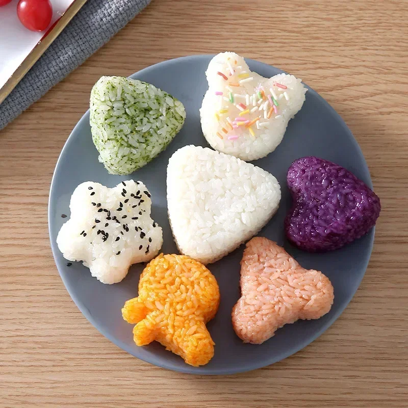 Cartoon Shape Rice Ball Set Sushi Roll Sushi Mold Rice Ball Rice Ball Bento Press Mold Japanese DIY Tools Kitchen Accessories