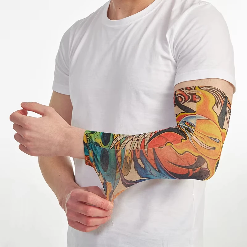 6 PCS Tattoo Sleeves Unisex Summer Cycling Sun Protection Arm Covers Beach Driving Fishing Breathable Nightclub Elastic Sleeves image 6