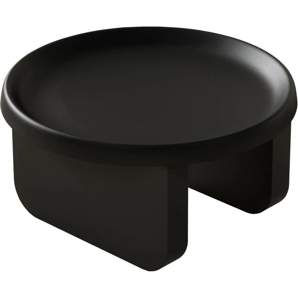 

Round Coffee Table,Modern Coffee Table,Unique Circle Coffee Tables,Metal Center Table for Living Room (Black, 29.5 x 16.5)