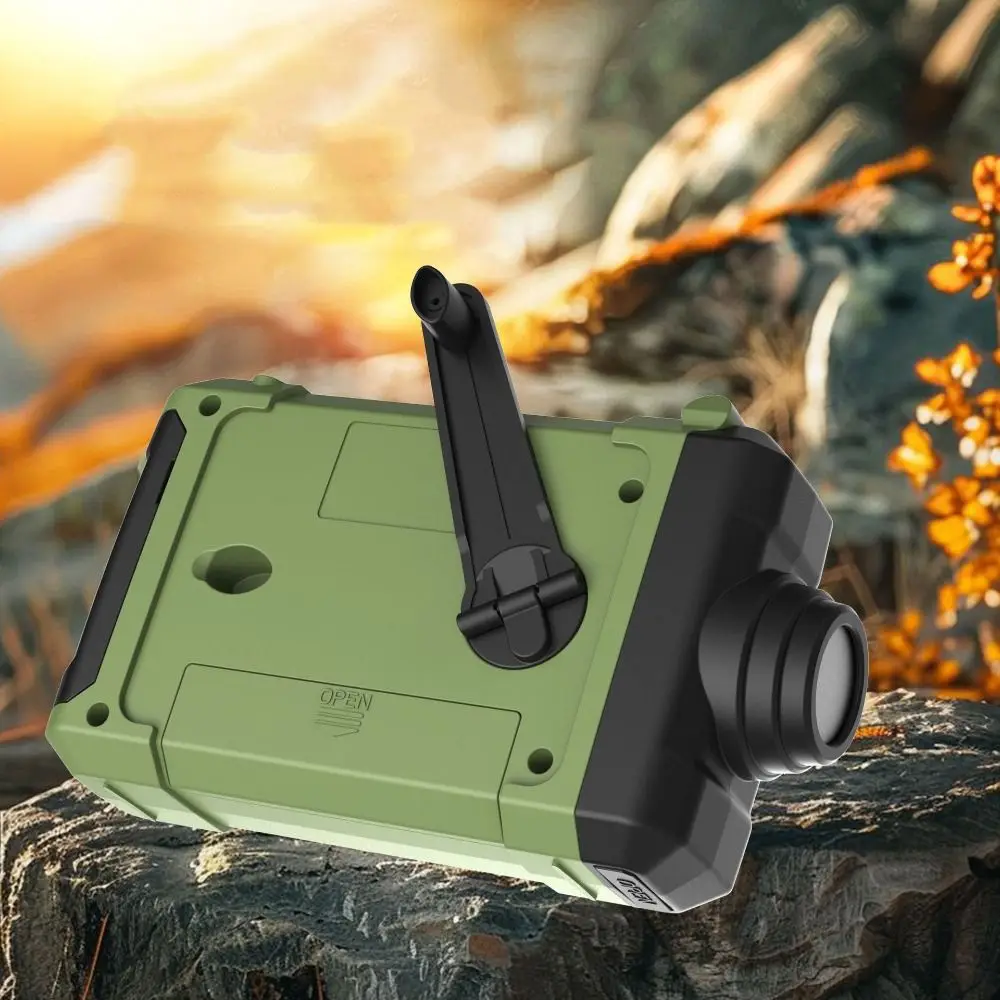 

With Flashlight Solar Power Emergency Radio SOS Alarm Power Bank Hand Crank Radio USB Charging Reading Light AM/FM Radio