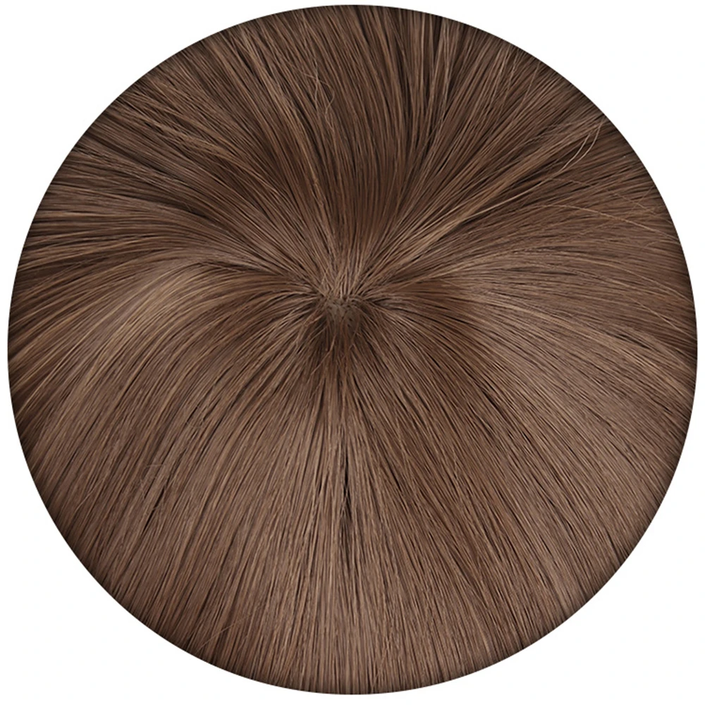 Jeu identité V Cosplay jardinière Emma Woods perruque femmes 35 cm cheveux courts avec petits pains marron Cosplay Costume perruque Perucas