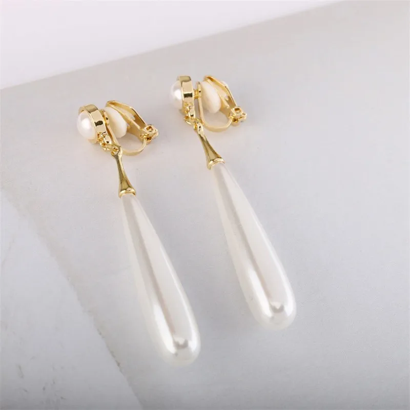 Game Accessories Tifa Lockhart Earrings Women Girl Cosplay Drop Earring Imitation Pearl Ear Clip Jewelry Ear Studs Gift