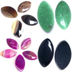 Fashion Natural stone horse eye shape cab cabochons beads for Jewelry making 20x35/28x45mm Can be used to make earrings pendants
