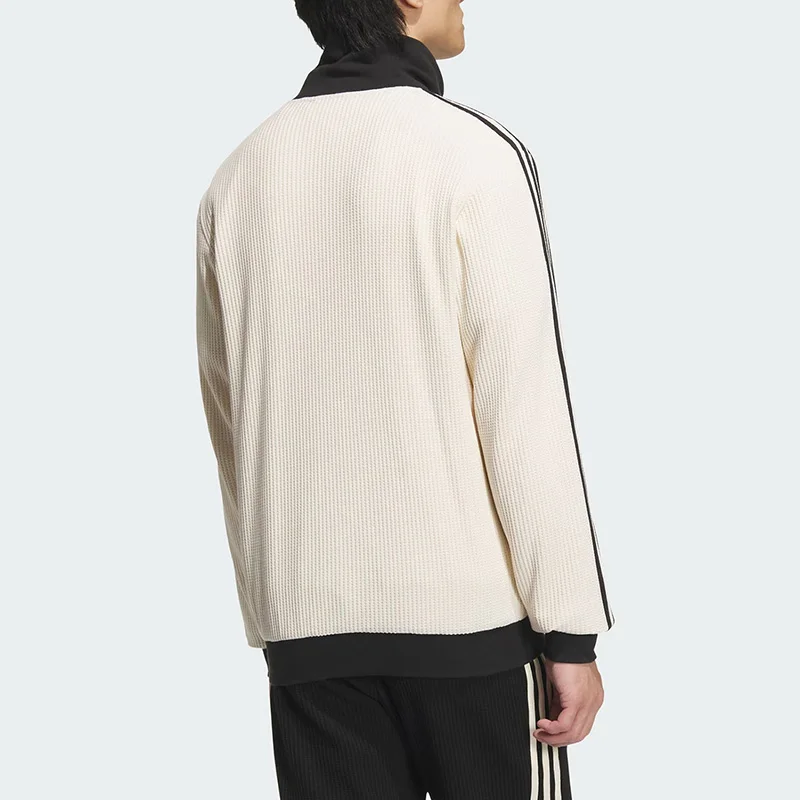 

2026 Sport Adidas Originals Knit Jacket JW0109 Slim Fit Full Zip Stand Collar Casual Coat
