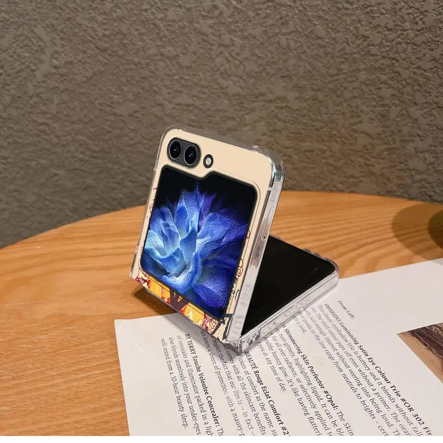 Anime p-pokemon caso para samsung galaxy zflip5 z flip 7 6 5 4 3 zflip4 zflip6 zflip3 zflip7 capa dura do telefone