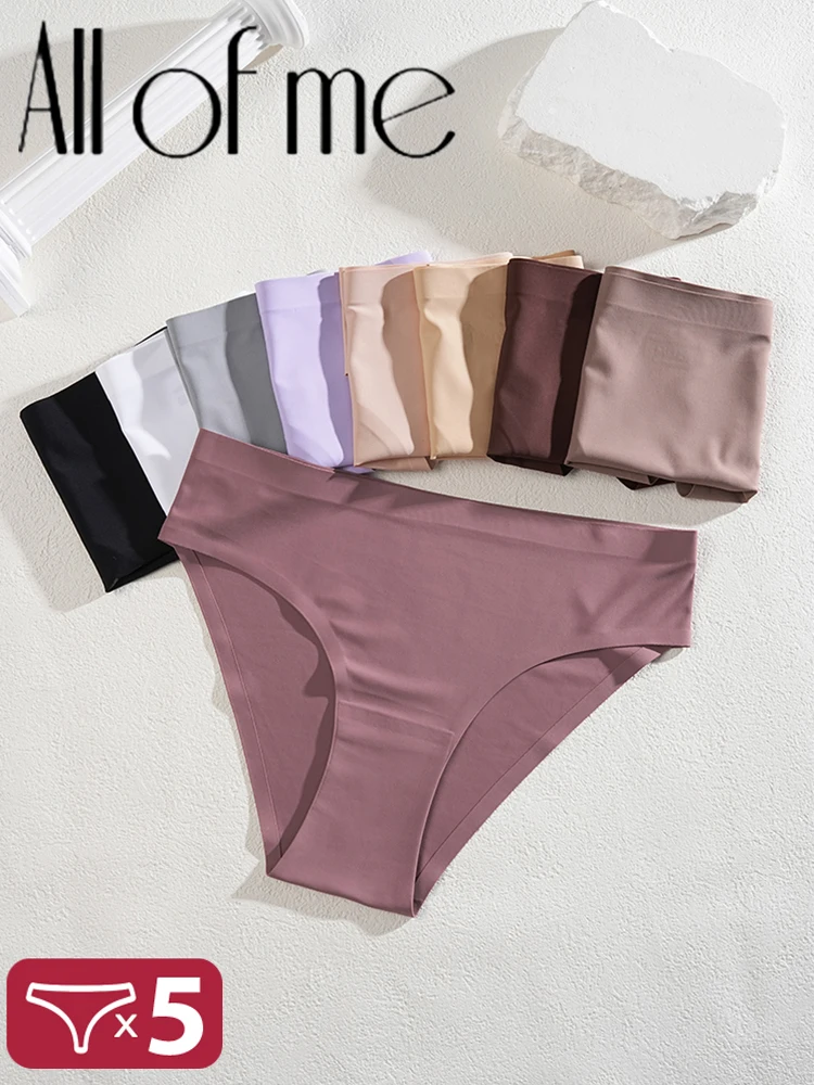 5 Teile/satz frauen Einfarbig Einfache Casual Bequeme Täglichen Verschleiß Slips Snug Zone frauen Nahtlose Bequeme Dreieck Höschen