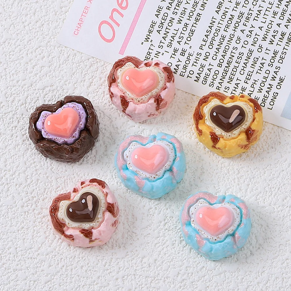 10pcs/lot Chocolate Biscuit Series Resin Flatback Cabochons For Hairpin Scrapbooking DIY Jewelry Craft Decoration Accessories