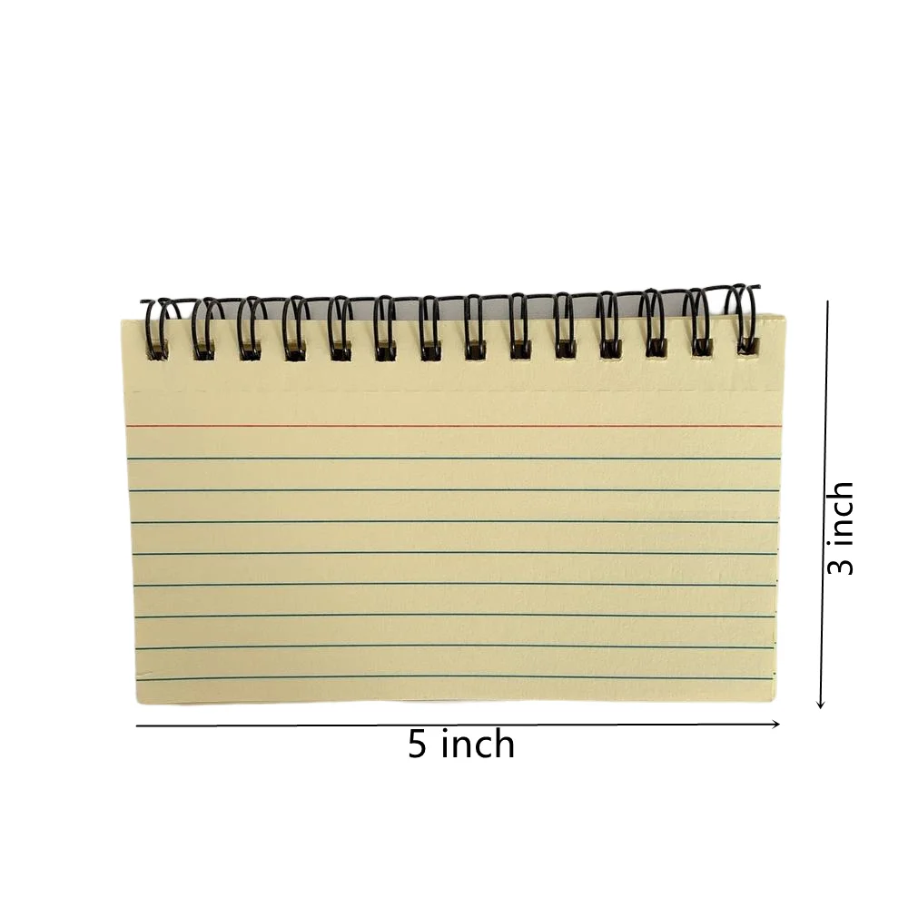 5 Colors Double Covers Index Card Ruled Record Revision Note Paper Memory Learning Taking To Do List For School Office Household