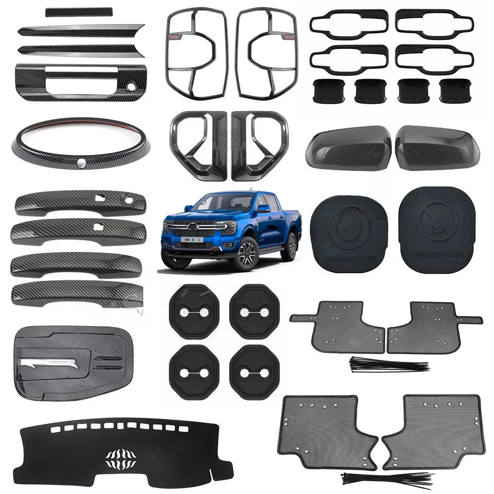 

Подходит для Ford Ranger T9 2024 2025, внешняя защита, передняя и задняя крышка двигателя, автомобильные аксессуары