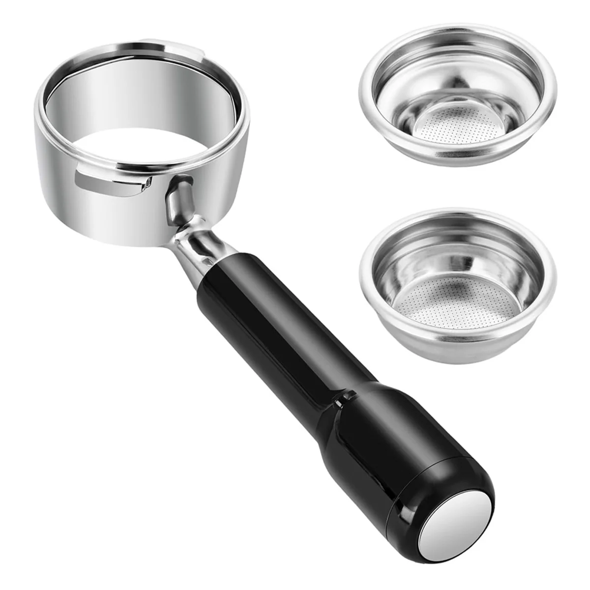 فلتر بورتافلتر بدون قاع مقاس 58 مم مع سلال فلتر لـ Gaggia/BEZZERA لمرشح القهوة العاري بدون قاع من Gaggia Classic Pro