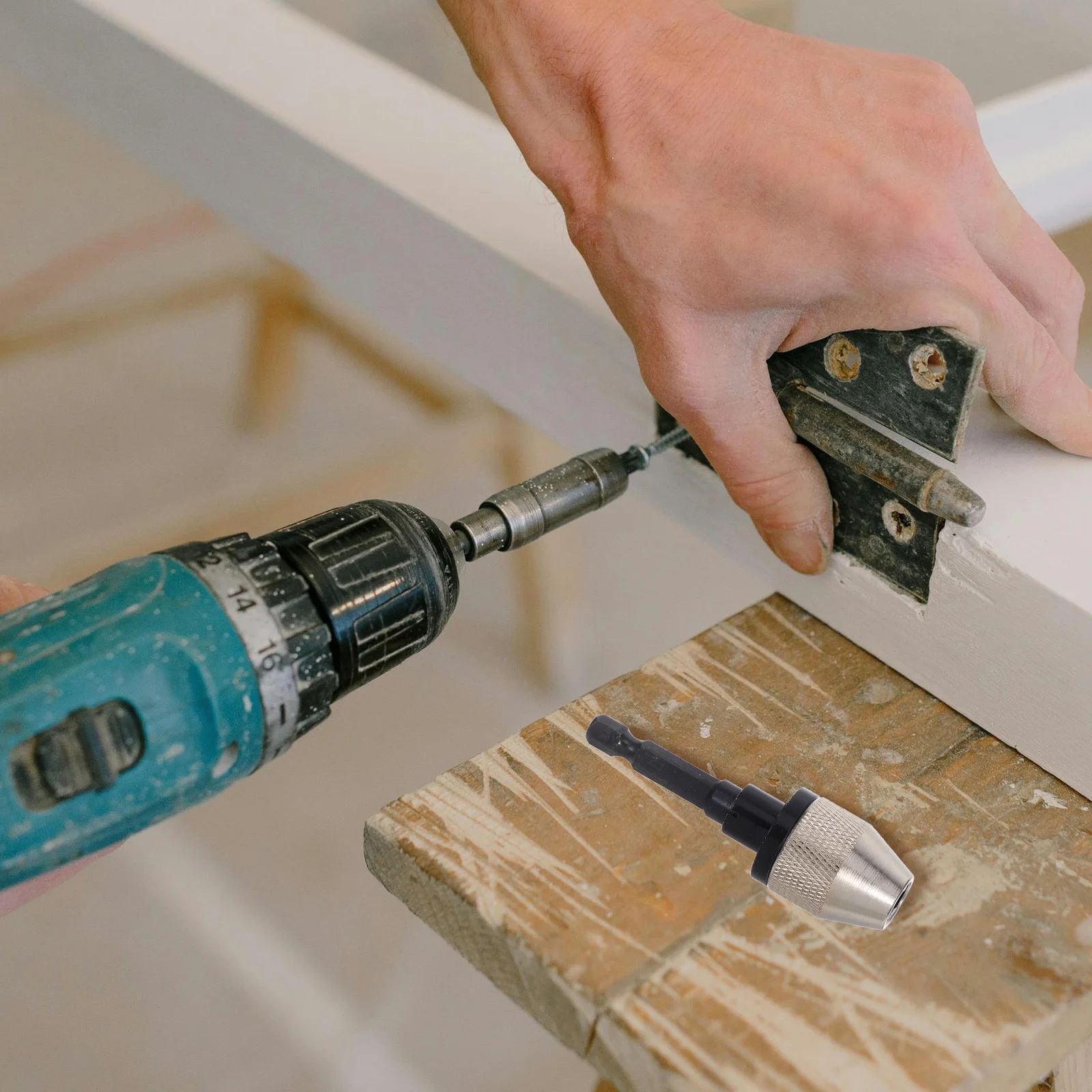 

Copper 0.3-6.5mm Hex Shank Six Jaw Chuck Self Tightening Mini Drill Chuck Adapter for Woodworking Drill Accessories