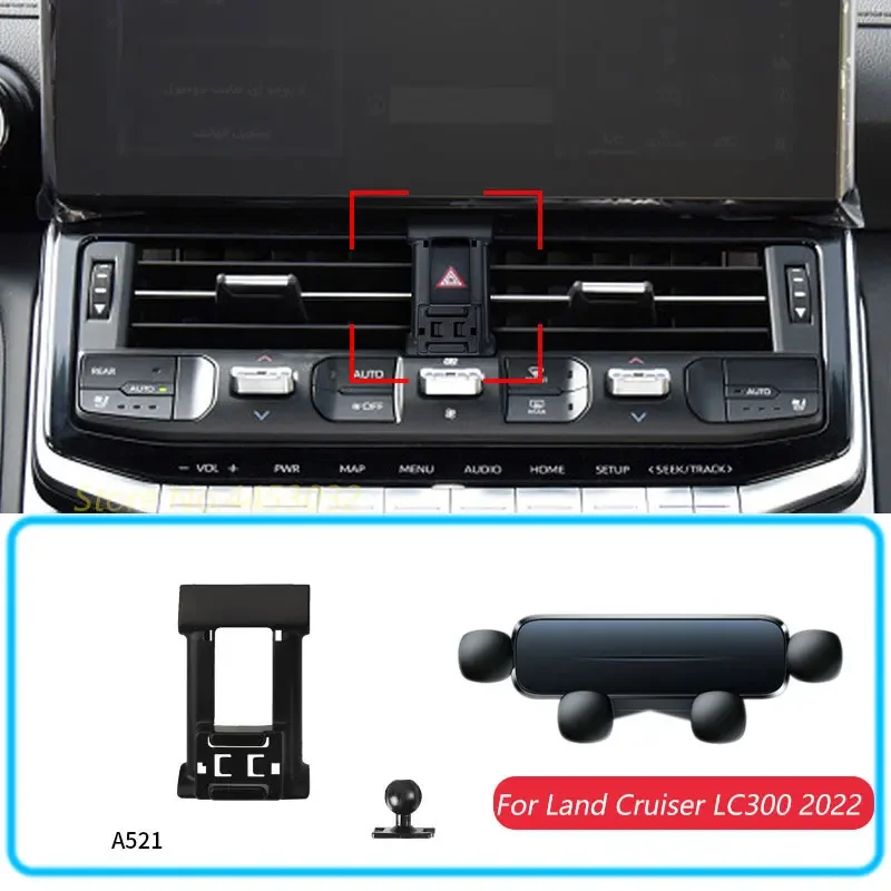 

Car Phone Holder For Toyota Land Cruiser LC300 2022 Gravity Stand Mount Support Horizontal GPS Mobile Bracket Accessories