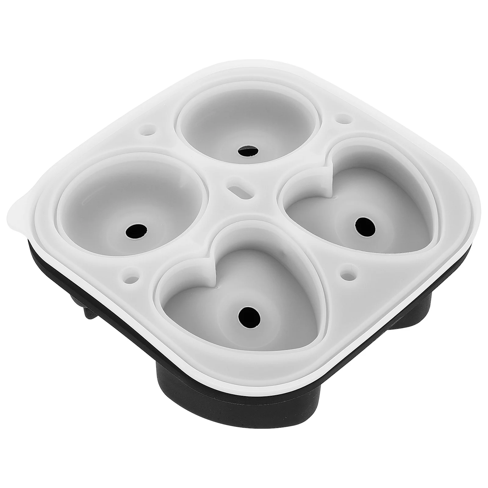 

Silicone Ice Cube Tray Heart Shaped Mold Kitchen Home Freezer Reusable Lightweight Portable Storage Ice Ball Maker