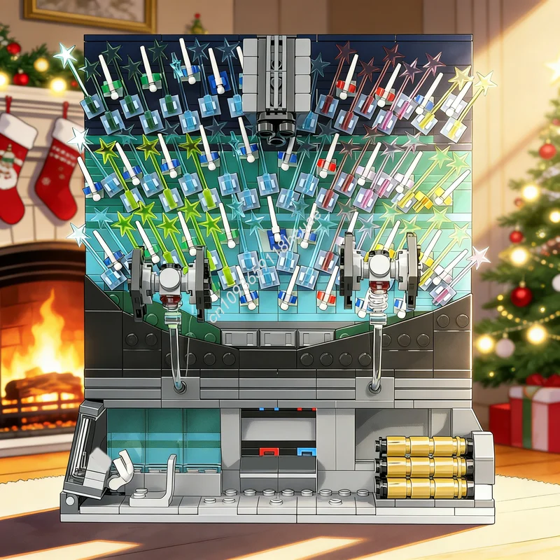 

749 деталей MOC Star Battle: Диорама «Ограбление Альдхани», конструктор, развивающая игрушка, идея для творчества, рождественский подарок