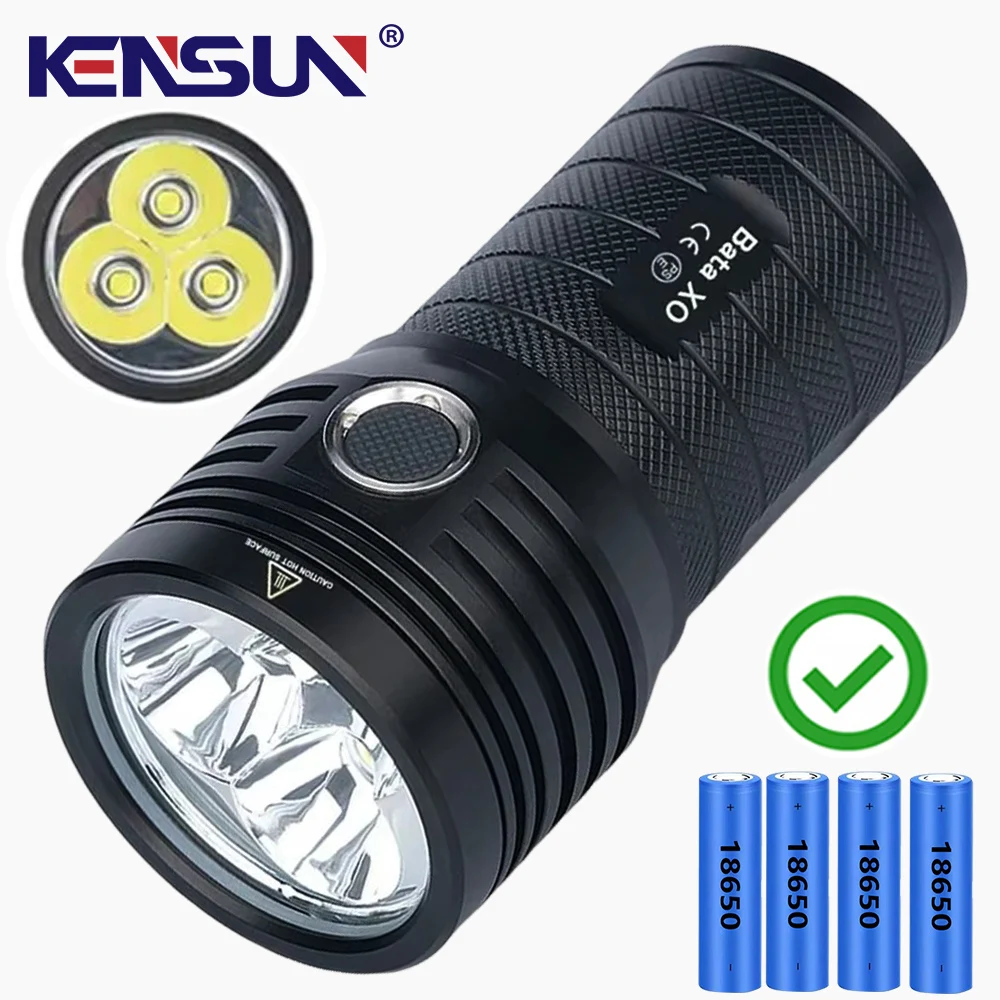 

Мощный светодиодный фонарь 3*XHP90 с USB-зарядкой, тактический фонарь с защитой от случайного включения, высокая яркость, ручной фонарь для кемпинга и активного отдыха, модель 2025