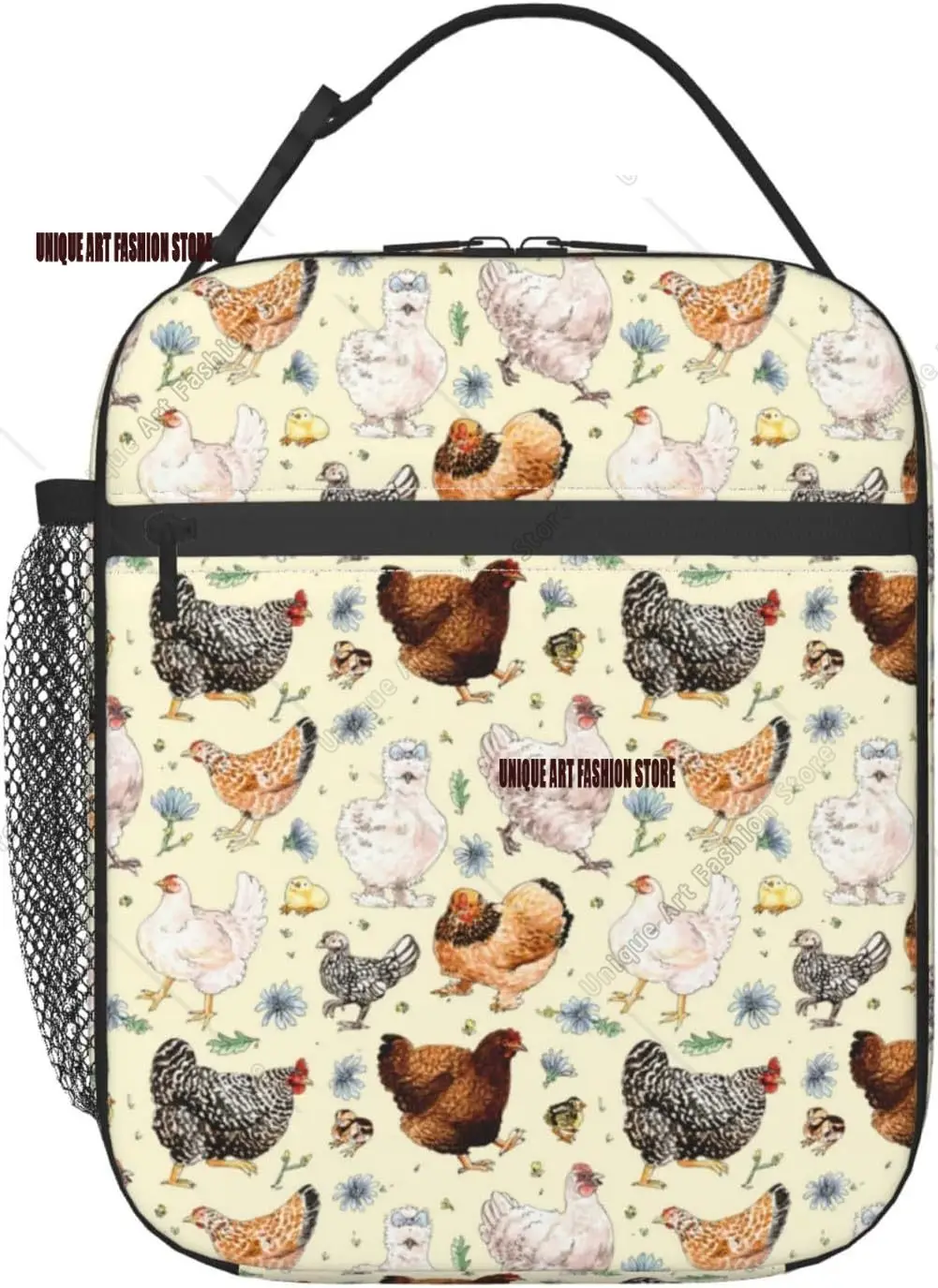 Hen And Chicken Farmhouse Insulated Lunch Box Bag for Boy Girls Reusable  Lunch Box Ideal for Hot or Cold Snacks Bento Boxes
