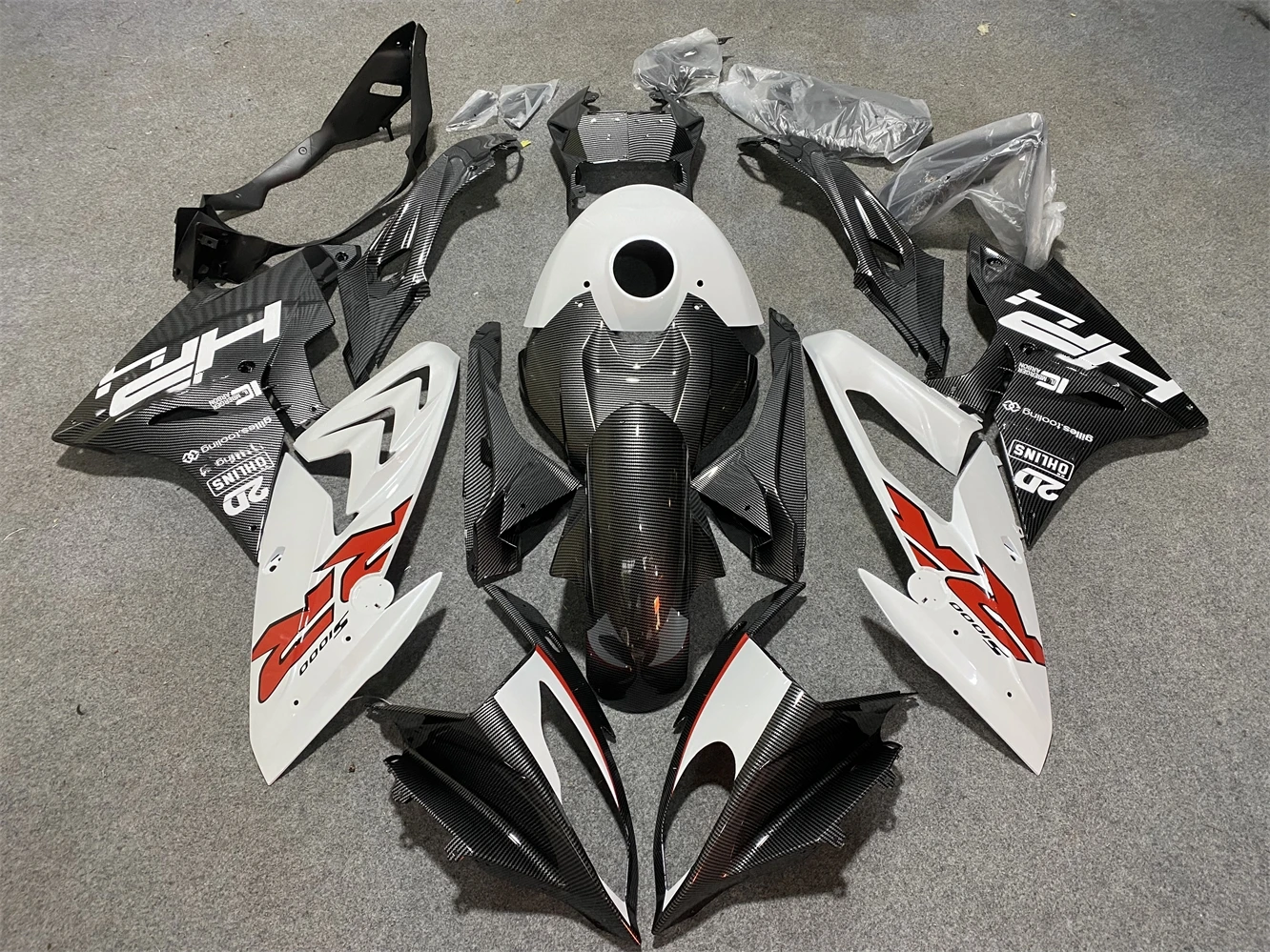 

Motorcycle fairing kit for S1000RR 17-18 S1000 2017 2018 Fairing white red carbon fiber paint