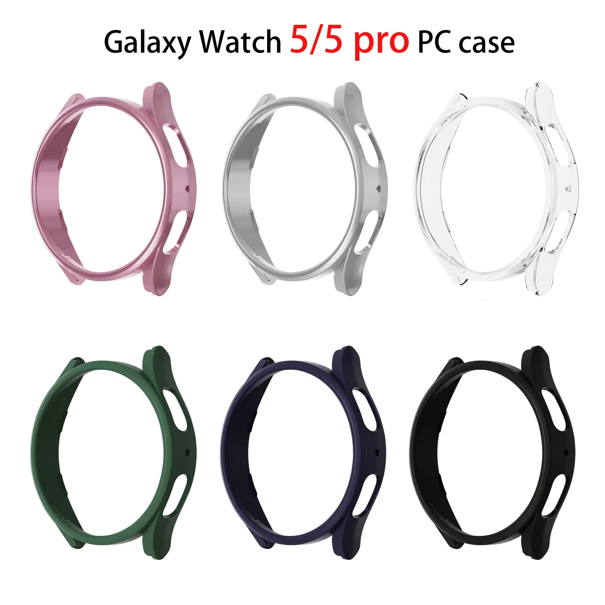 

Чехол для Samsung Galaxy Watch 5 pro 45 мм, чехол-бампер для ПК, универсальный защитный чехол для экрана Galaxy watch 5, 44 мм, 40 мм, аксессуары