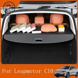 For Leapmotor C10 2024 2025 Cargo Cover Car Organizer Interior Accessories Carbon Fiber Trunk Partition Storage Panel