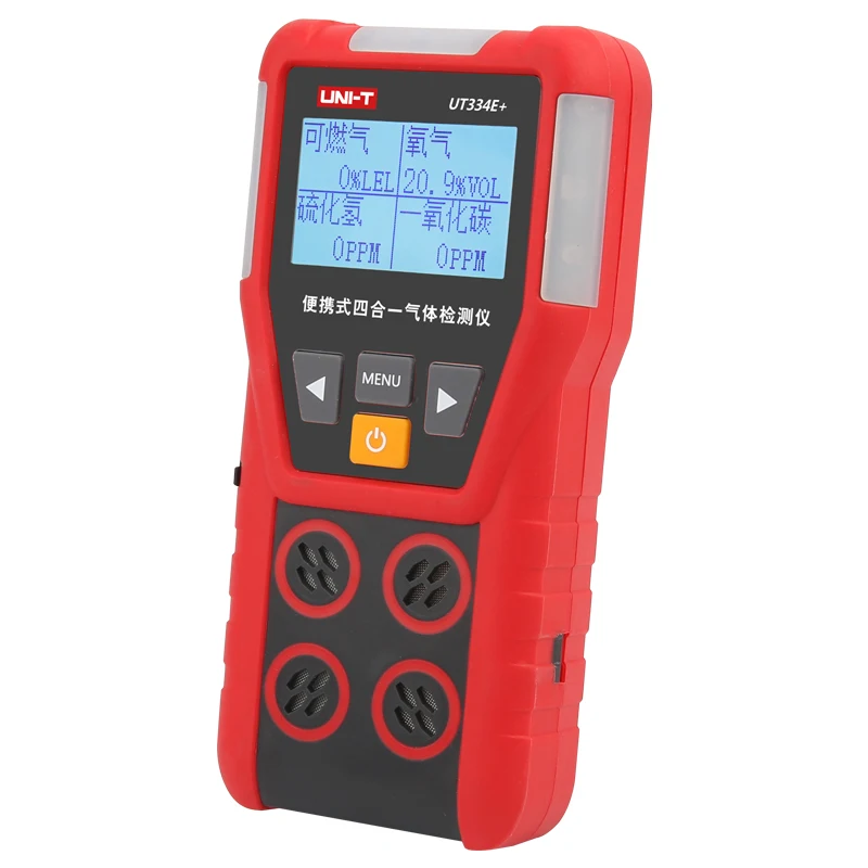 UNI-T High Sensitive Explosion-proof Voice Announcement 4-in-1 Gas Detector UT334E+/O2, CO, H2S, Combustible Gas
