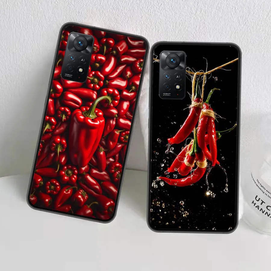 Taste The Flavor of Chili Peppers Phone Case For Xiaomi Redmi Note 12 Plus 12S 11 11T Pro 5G 11E 11S 4G 10 10S 9 9S 9T 8 8T 7 Co