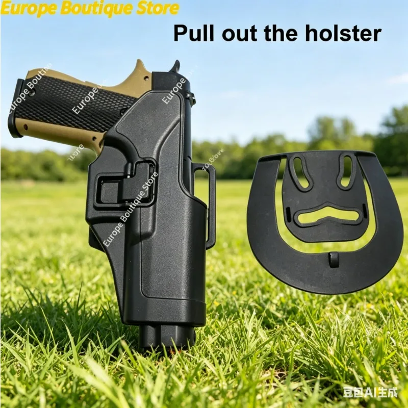 

Tactical Black Gun Holster For G18 Airsoft Waist Holster General Hunting Pistol Cover Outdoor Gear 2025