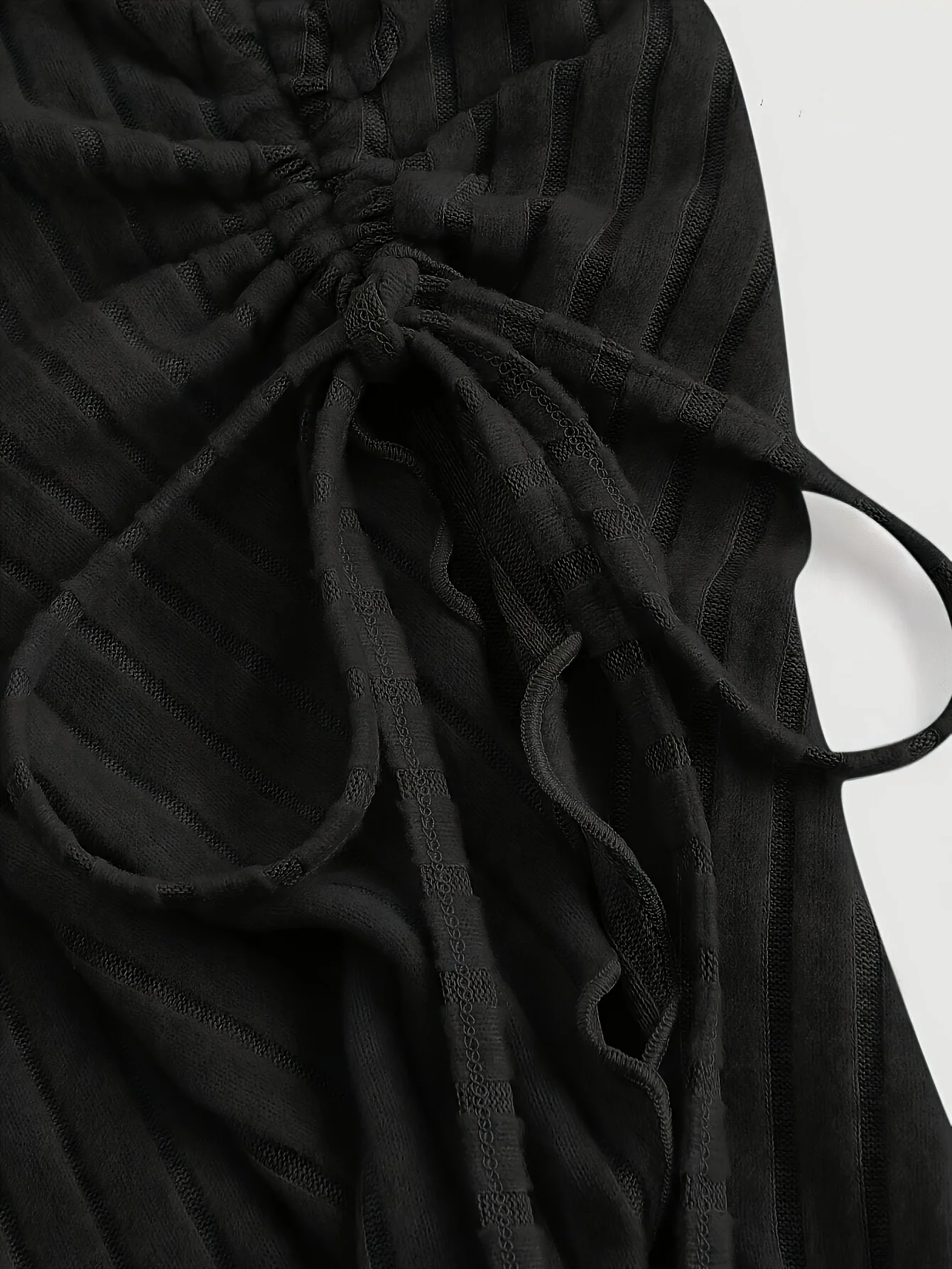 تي شيرت نسائي بلون سادة بدون أكتاف وأكمام طويلة مقاس نحيف كاجوال على طراز الشارع غير متماثل أنيق بأكمام بوق #3