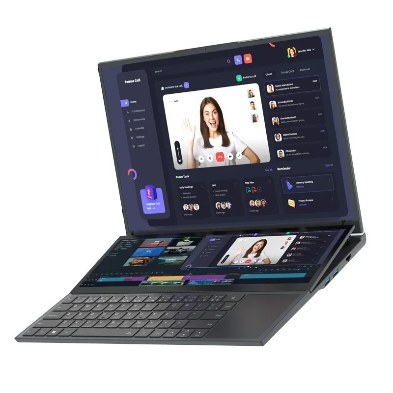 Laptop 16 inch + 14 inch dual screen touch business office creativity