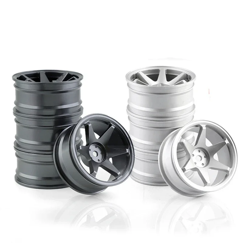 4Pcs  Aluminum Alloy 6 Spoke 52MM Wheel Rims  XY01 For RC Car 1/10 On-Road Drift Tamiya HPI Kyosho D5 RedCat SAKURA Traxxas HSP