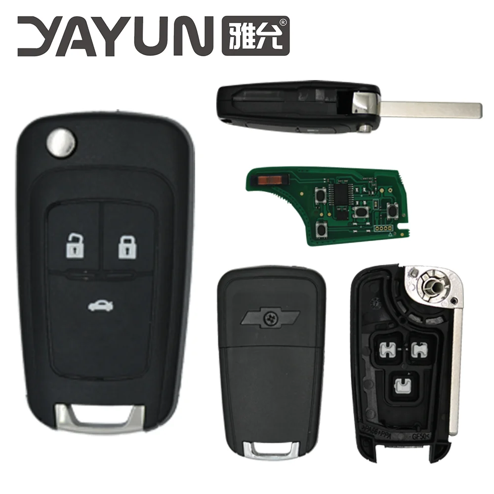 

YAYUN AKGMC406 3 buttons remote key 433Mhz For Chevrolet