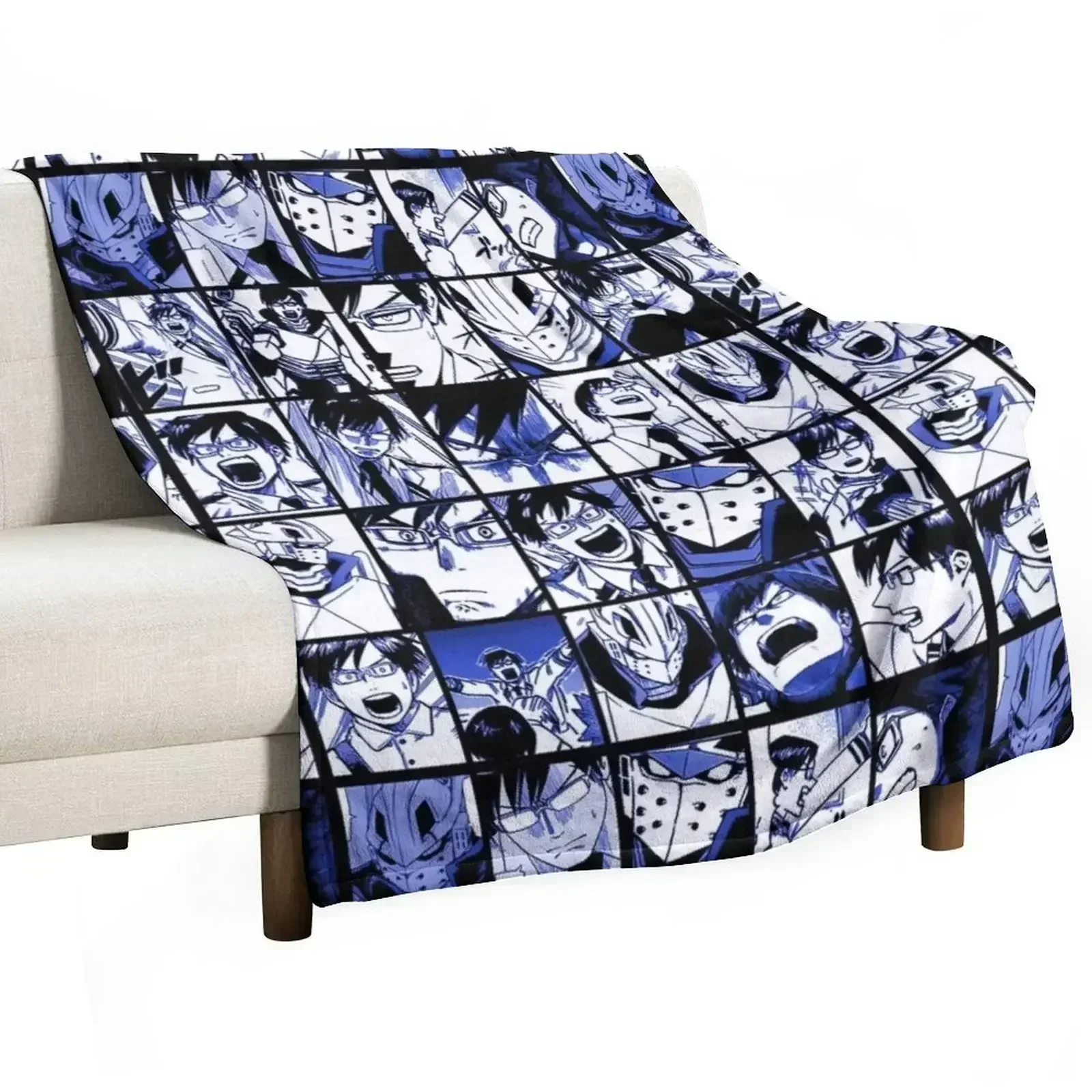

Iida hero - MHA collage manga panels Throw Blanket Air Conditioner Soft Blanket for Office Home