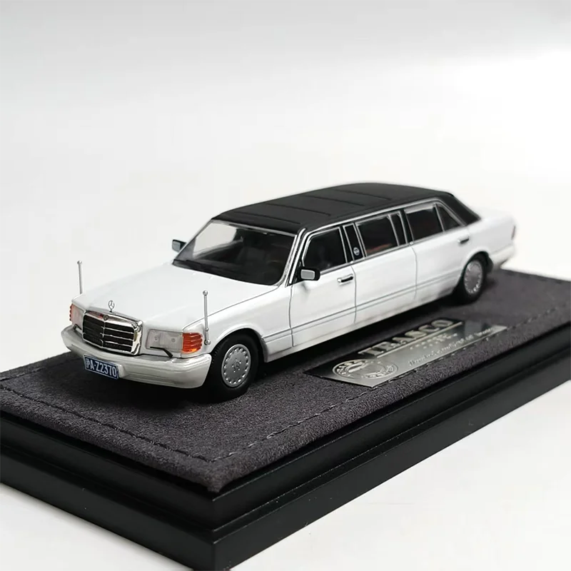 TRASCO Model 1:64 W126 1000SEL Limousine Extended Version Alloy Simulation Car Model Collection Decorated Holiday Gifts Toys