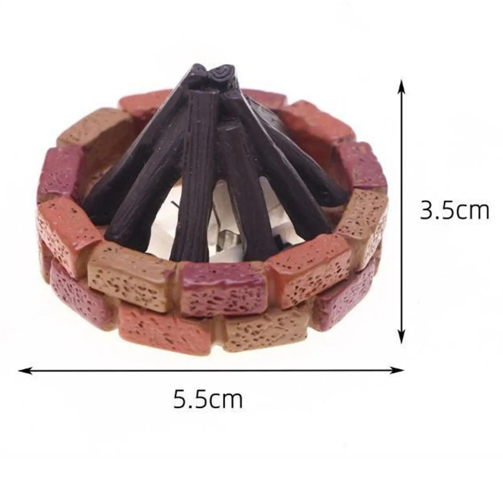Simulazione di ornamenti per falò in miniatura per casa delle bambole per mini oggetti di scena fotografici
