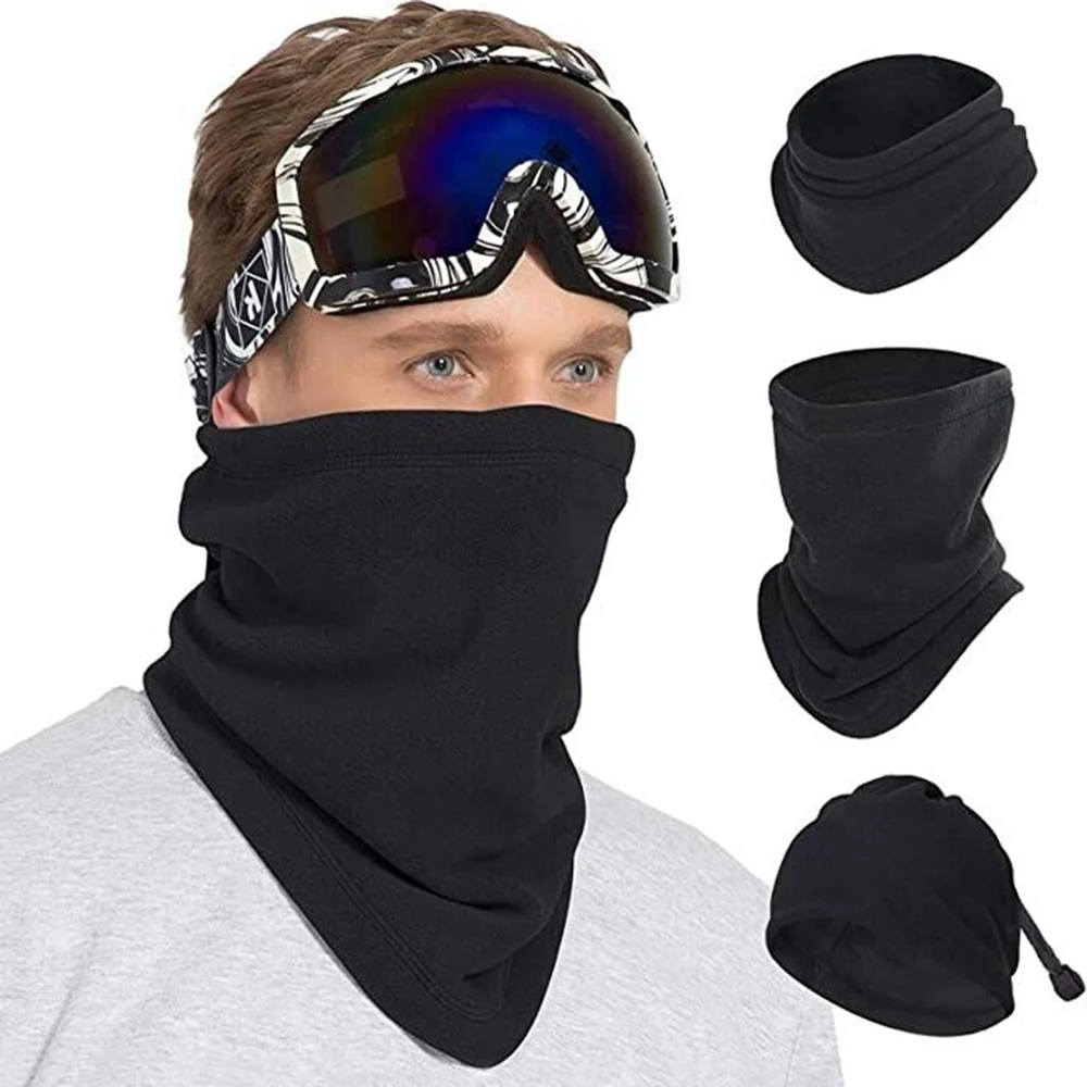 Winter Polar Coral Fleece Balaclava Men Face Mask Neck Warmer Beanies Thermal Head Cover Tactical Military Sports Scarf Ski Caps