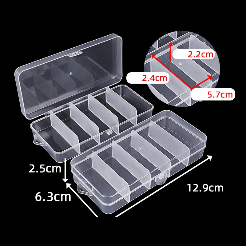 Transparent Plastic Storage Organizer Box Container For Rings Earrings Small Trinkets Desktop Showcase Display Case Holder