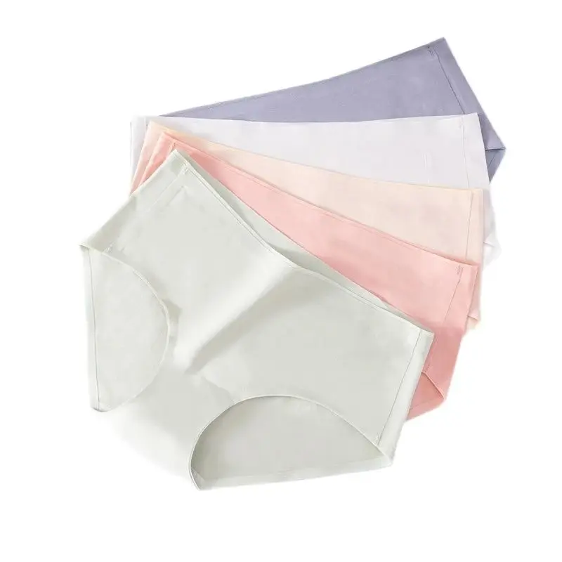 

5Pcs Cotton Women's Panties Breathable Underwear Solid Girls Underpants Sexy Lingerie Pantys for Women Briefs Seamless Intimates