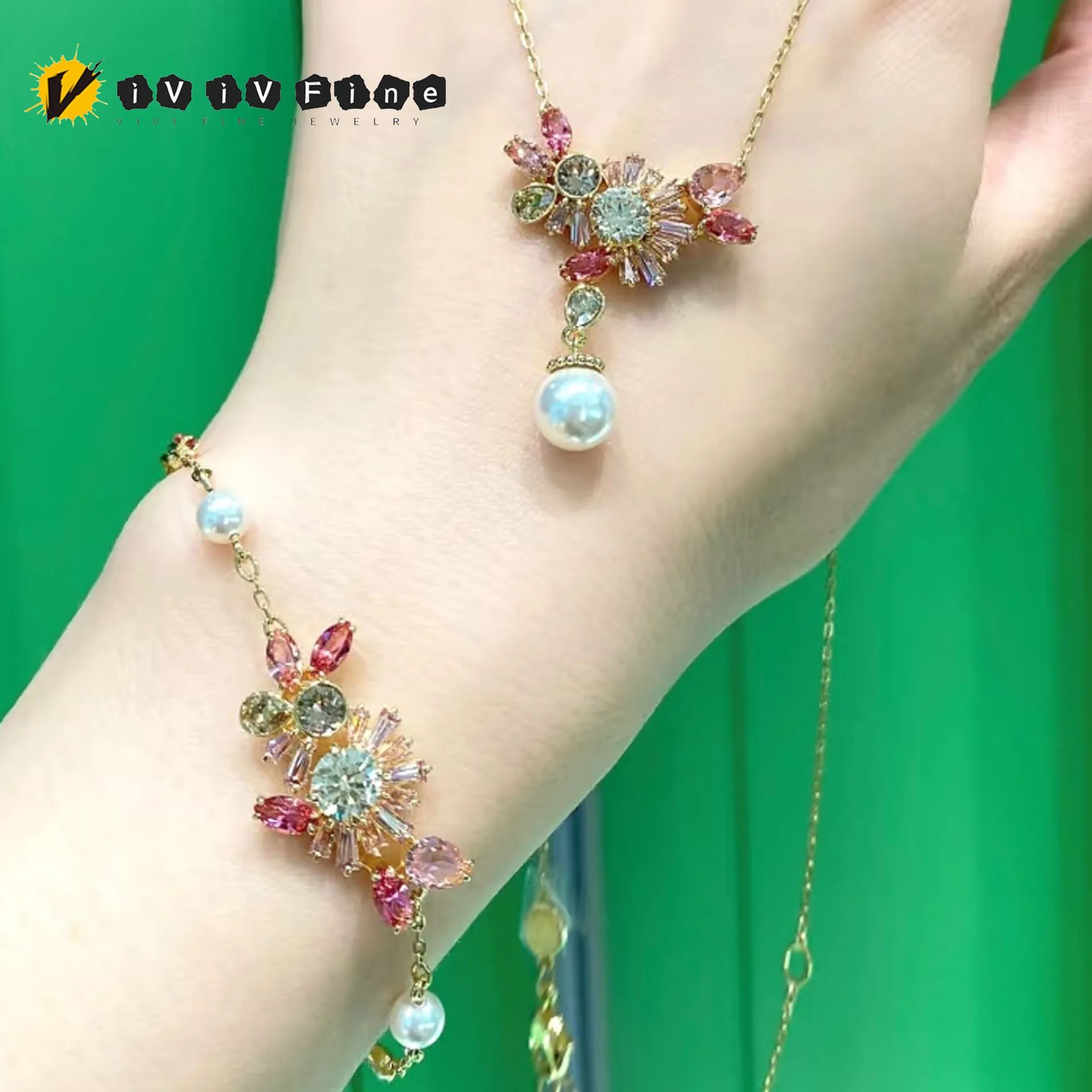 Agate Cut Crystal 2026 Fine Jewelry Set Luxury Geometric Necklace Earrings Bracelet Ring for Women Wedding Gift view 6