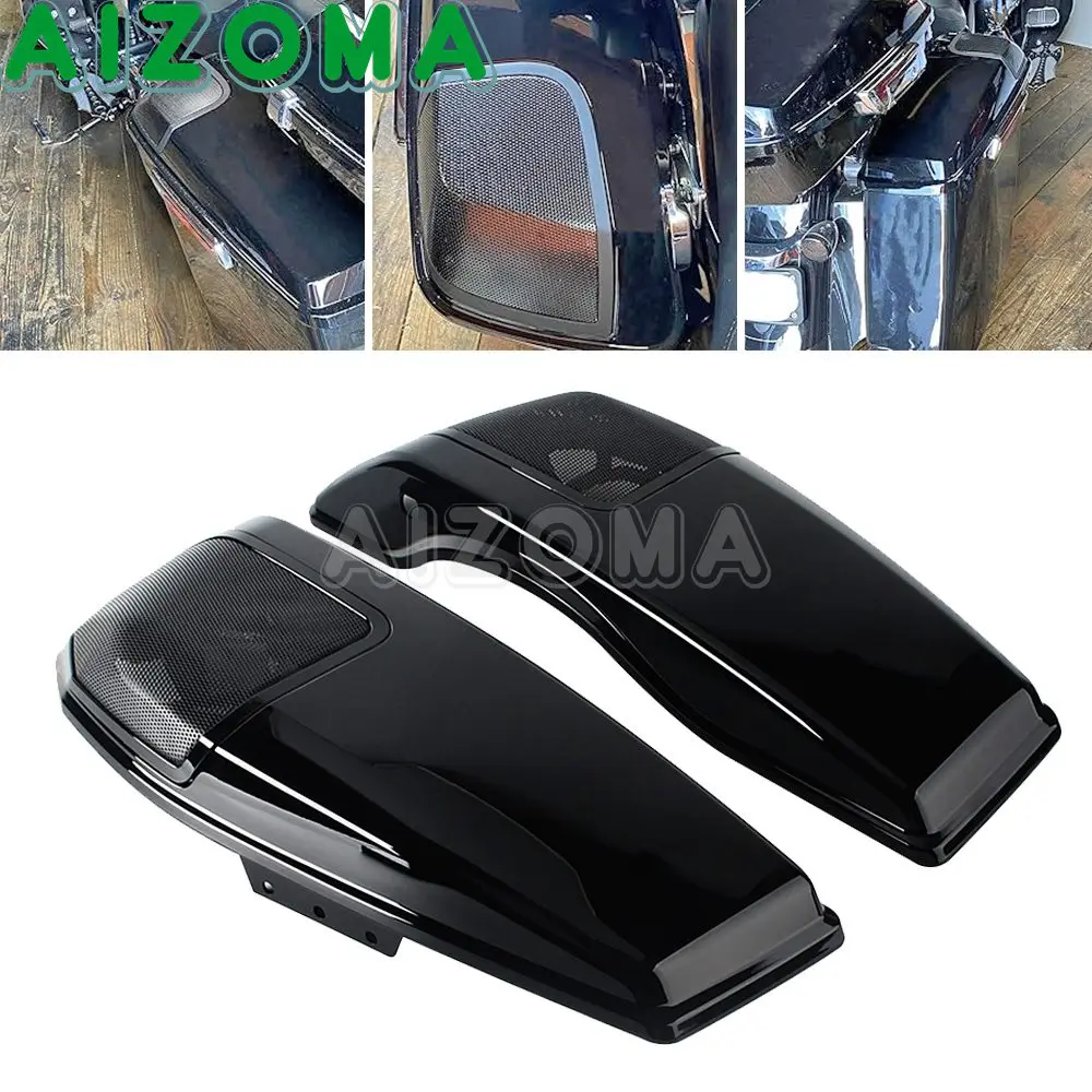 Motorcycle Saddlebag Speaker Lid Cover For Harley Touring CVO Road Glide FLTRXSE ST FLTRXSTSE Street Glide FLHXSE 2023 2024 2025