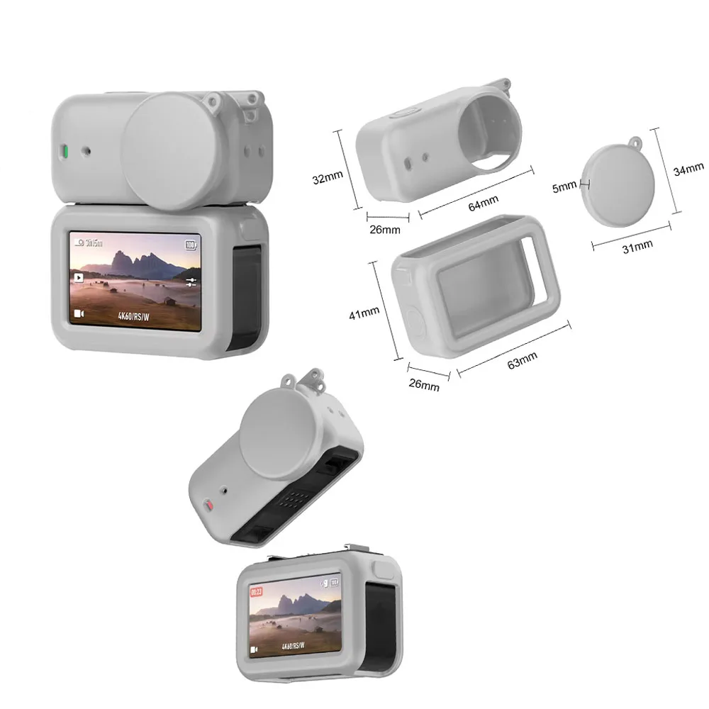

Full Protection Sleeve for DJI OSMO Nano Silicone Cover with Lens Cap Soft Skin Anti-Drop Shell for NANO Action Camera Case
