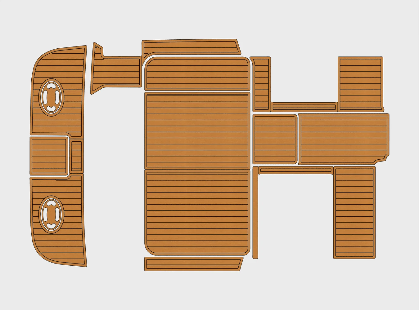 

2000-2009 Sea Ray 290 Amberjack 1/4" 6mm EVA foam Non-Slip PVC Teak Decking marine Mat seadek aqua carpet Marine Floor