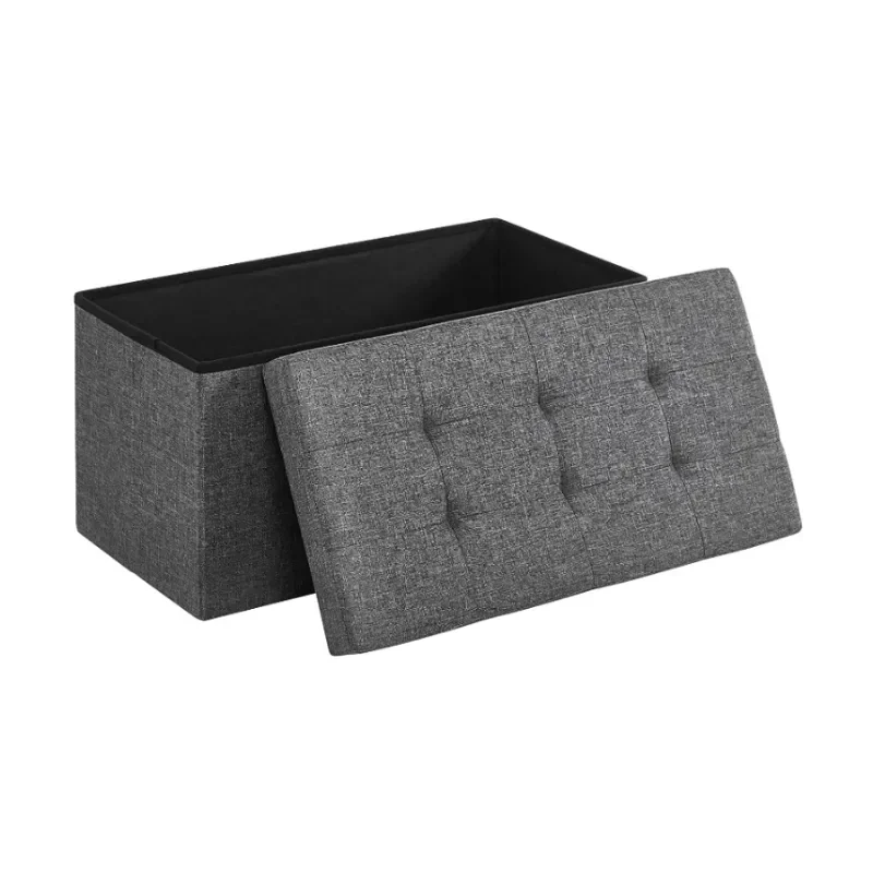 

new product fabric foldable bench furniture storage chair ottoman storage chest footstool home bedroom