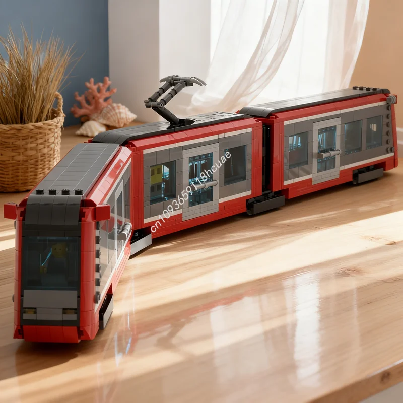 

1581 шт. MOC городской трафика шарнирный траймовый сильфон минифигурка модель здания рождественский подарок блоки игрушки строительство идея образование