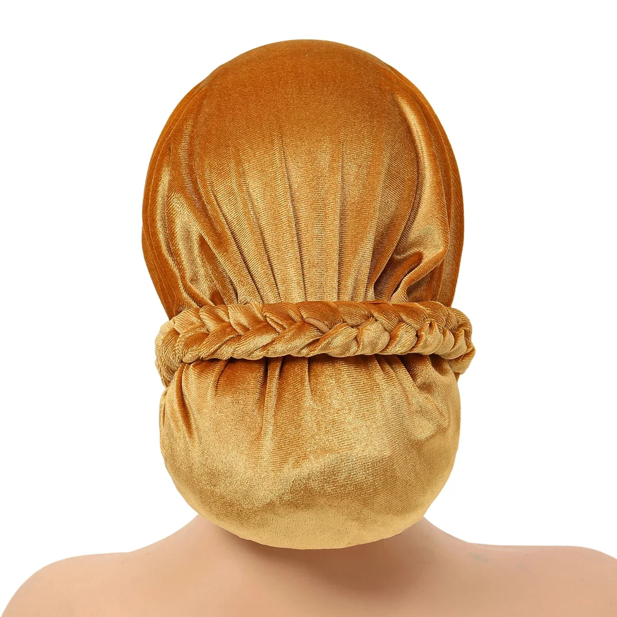 부드러운 탄성 벨벳 인스턴트 터번 이너 히잡 캡 모자 무슬림 패션 여성 헤드스카프 단색 여성 히잡 보닛