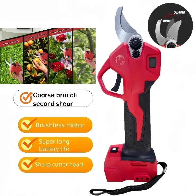 

2025NEW for Milwaukee 18V 25mm brushless electric pruning shears 220W cordless power trimmer garden tree trimmer.