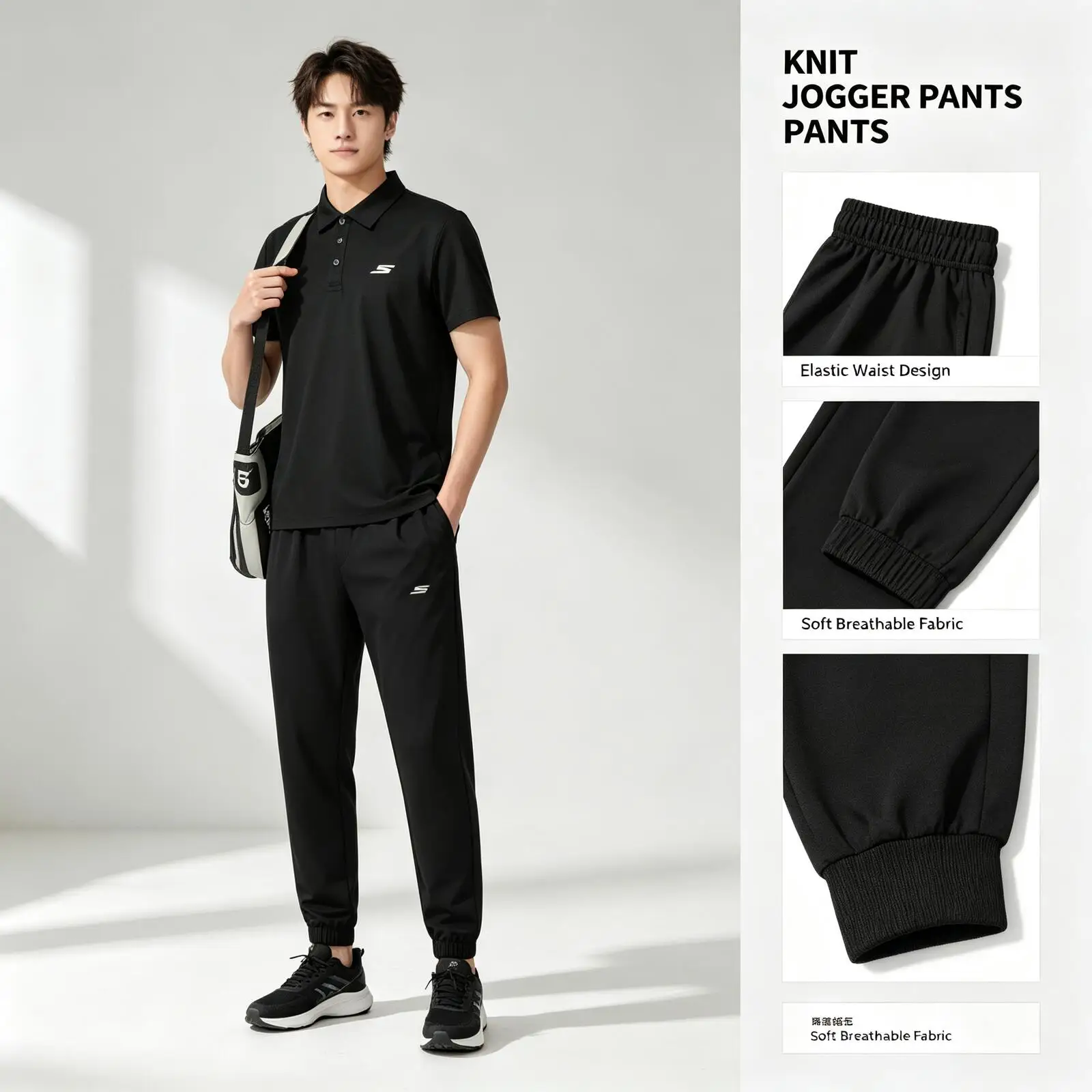 Skechers Men s Sports Polo Shirt Short Sleeved T Shirt Fitness Running Quick Drying Breathable Casual Top P224M126-03K8
