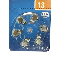 12PCS/LOT A13 13A ZA13 13 PR48 Zinc Air 1.45V Hearing aid battery